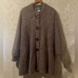 Vintage Brown Mohair Cardigan- size L